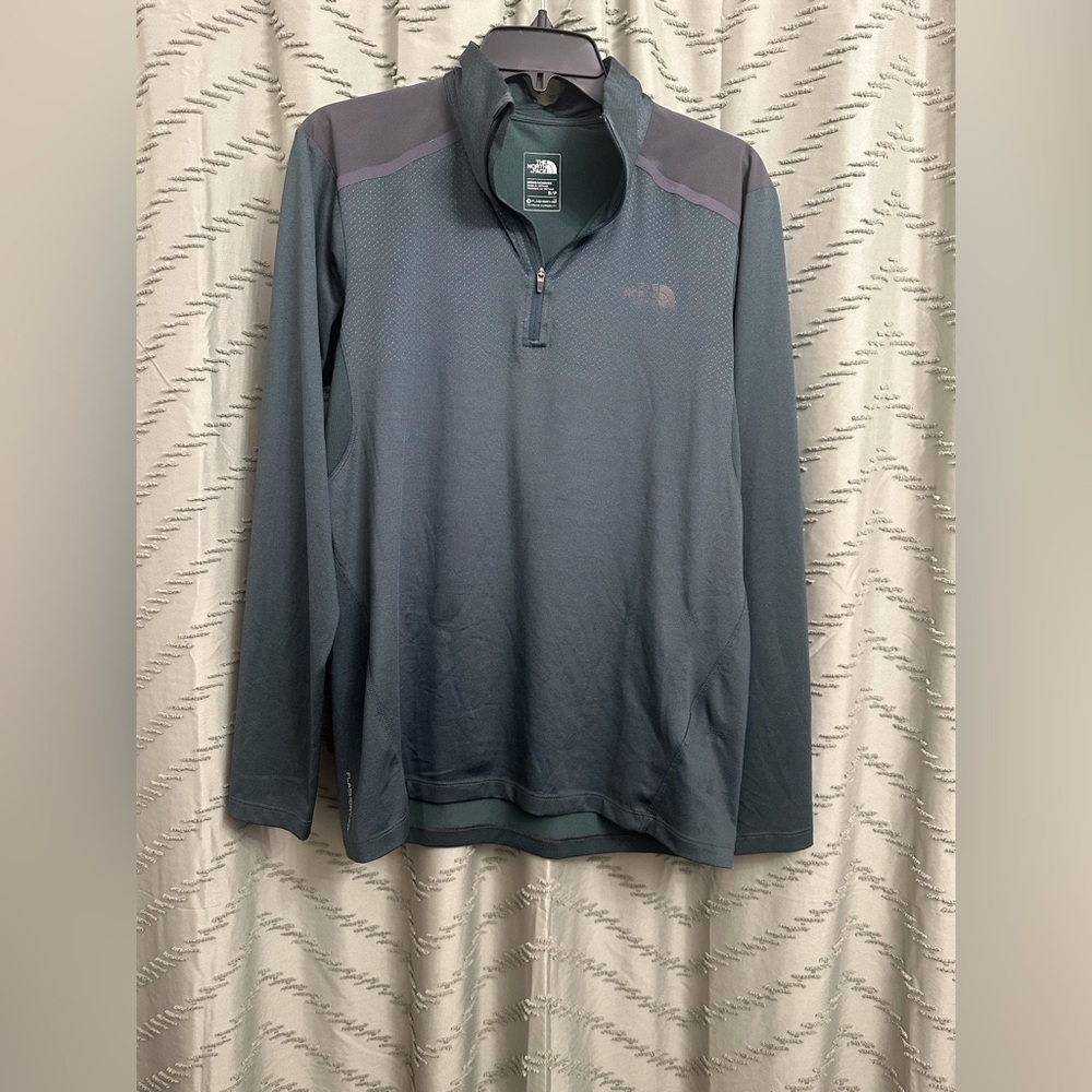 TNF The North Face sweatshirt pullover quarter zip top hiking shirt men size S